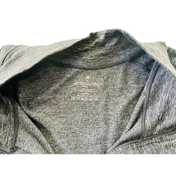 Fabletics Mens Training Day Quarter Zip Grey Black Pullover Size XXL Long Sleeve - Picture 3 of 6